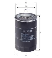 Корпусный масляный фильтр Hengst H14W04
