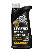 Масло моторное MANNOL 7730 Legend 504/507 SAE 0W-30 API SN 1л. (Синтетическое)