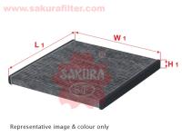 Фильтр салона угольный Sakura CAC-1113