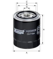 Корпусный масляный фильтр Hengst H20W08