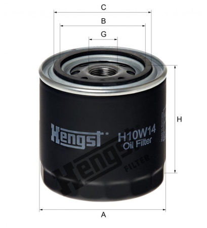 Корпусный масляный фильтр Hengst H10W14