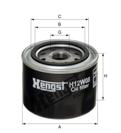 Корпусный масляный фильтр Hengst H12W08