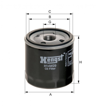 Корпусный масляный фильтр Hengst H14W29