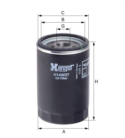 Корпусный масляный фильтр Hengst H14W27
