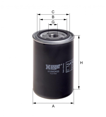 Корпусный топливный фильтр Hengst H18WDK03