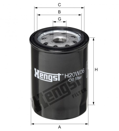 Корпусный масляный фильтр Hengst H20W06