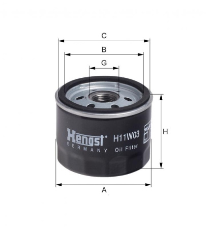 Корпусный масляный фильтр Hengst H11W03
