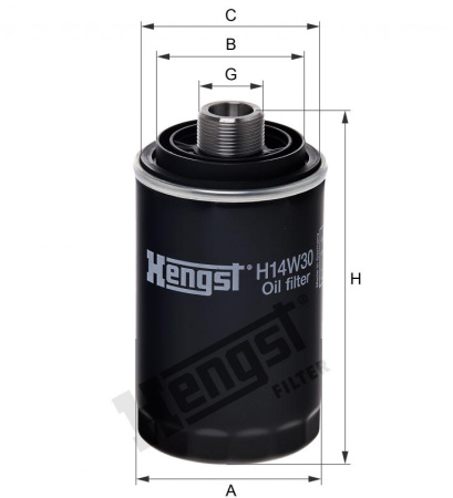 Корпусный масляный фильтр Hengst H14W30