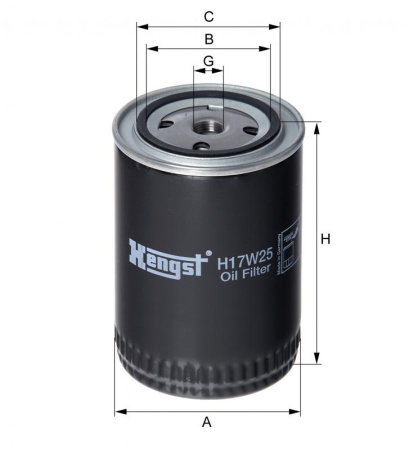 Корпусный масляный фильтр Hengst H17W25